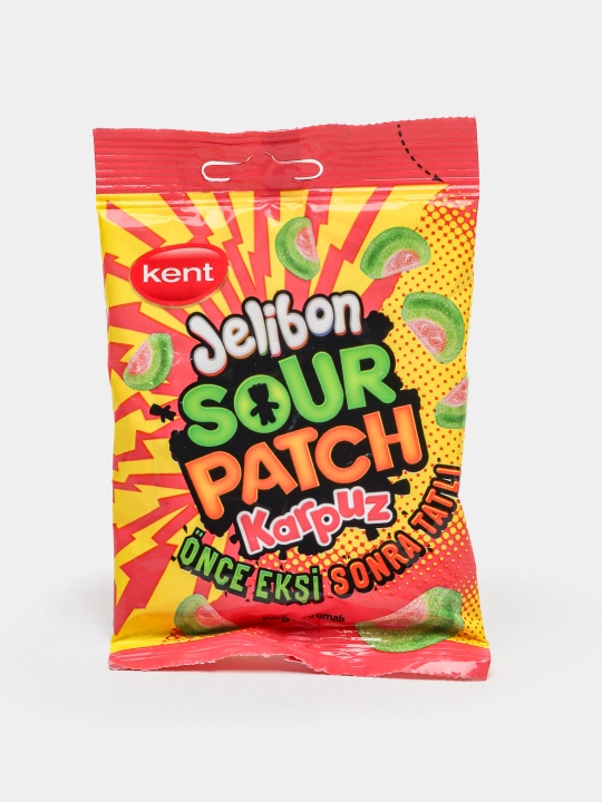 Жевательный мармелад Kent Sour Patch Karpuz, со вкусом арбуза, кислый, 80 г - 