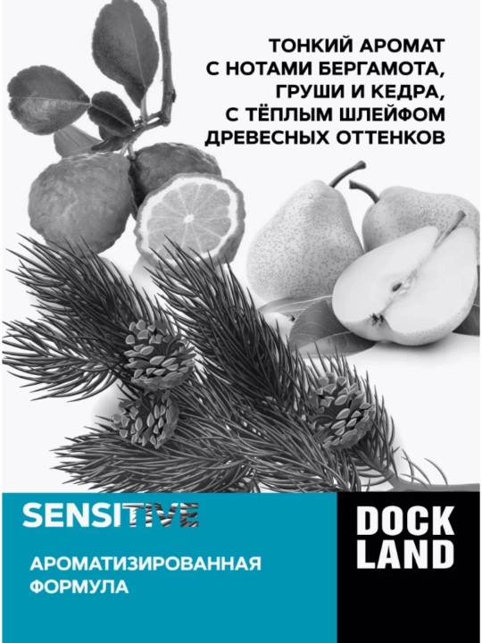 Пена для бритья, мужская, для чувствительной кожи, Dockland Sensitive, 200 мл