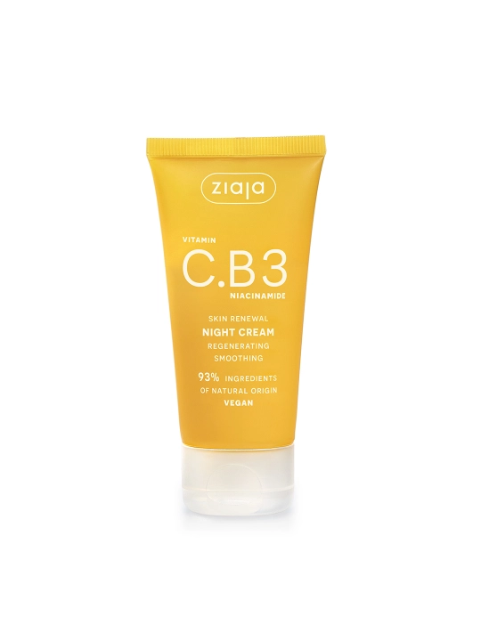 Ночной крем для лица Ziaja Vitamin C.B3 с ниацинамидом, восстанавливающий, 50 мл