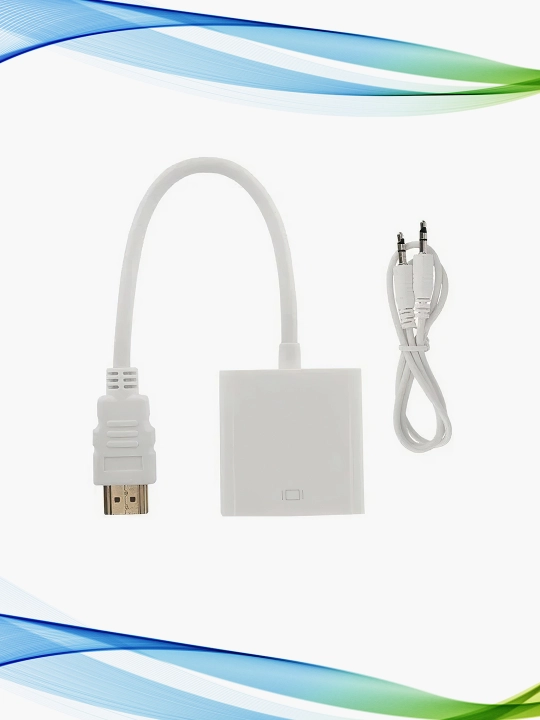 HDMI-VGA адаптер, с аудиокабелем, надёжное решение для монитора и других устройств