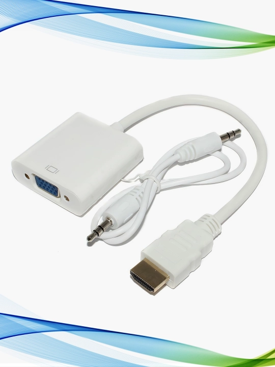HDMI-VGA адаптер, с аудиокабелем, надёжное решение для монитора и других устройств