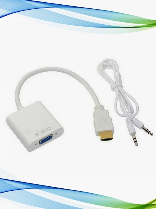 HDMI-VGA адаптер, с аудиокабелем, надёжное решение для монитора и других устройств