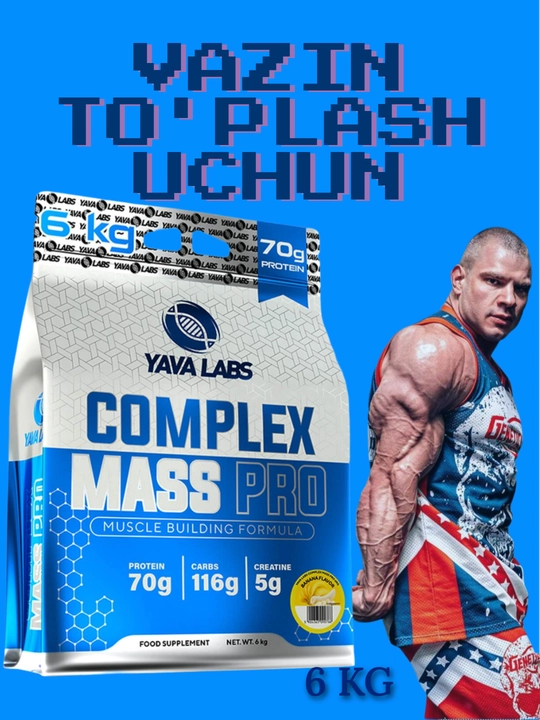 Гейнер YAVA LABS GAINER COMPLEX MASS 6KG для набора веса - 