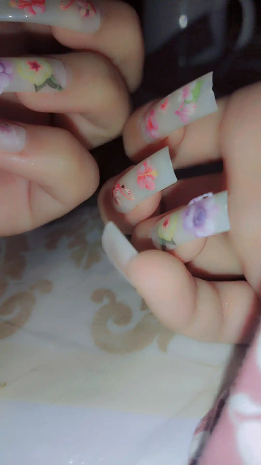 Типсы для наращивания ногтей, прозрачный и белые