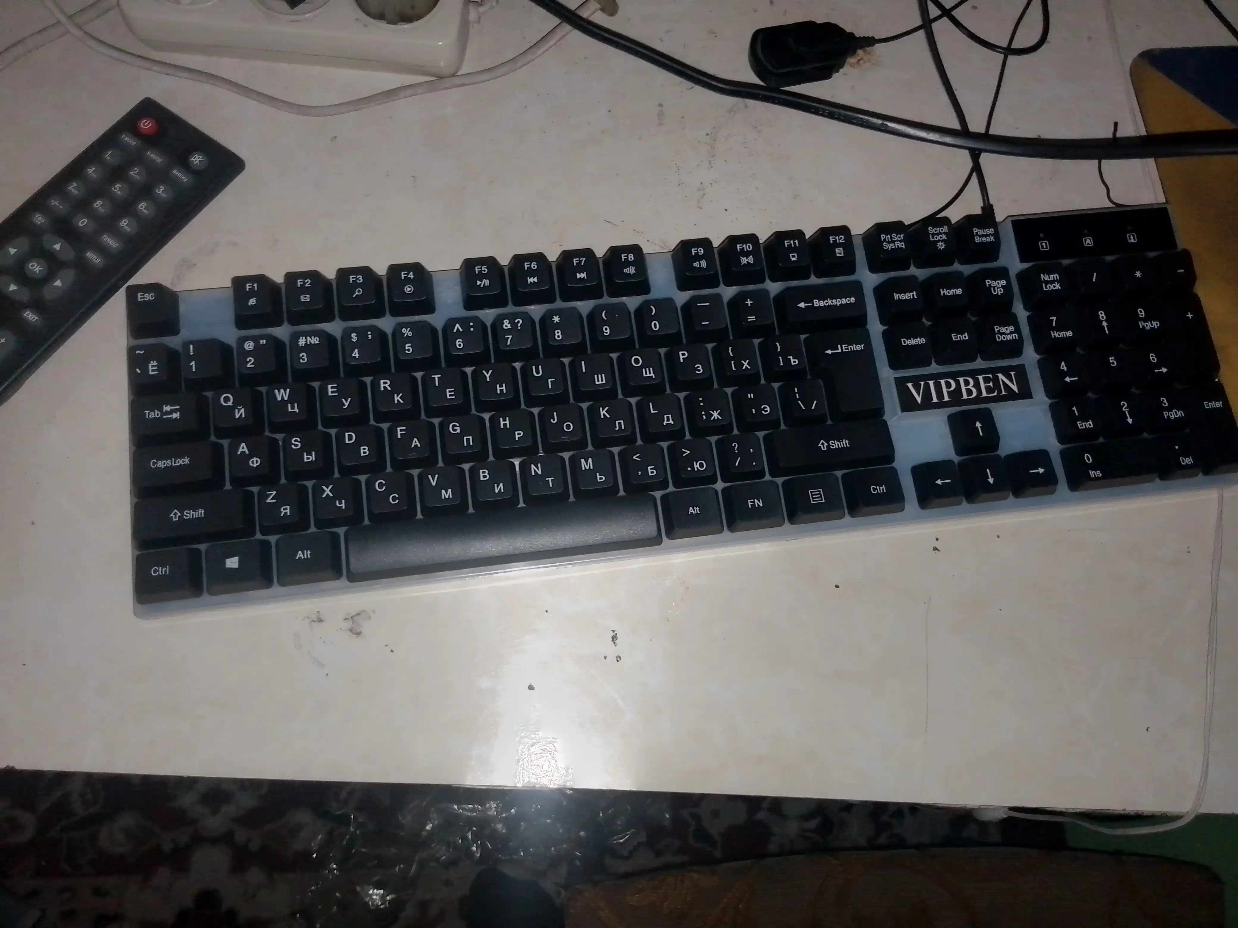 Игровая клавиатура и мышь F83, с RGB подсветкой, с LED освещением, для игр, проводная