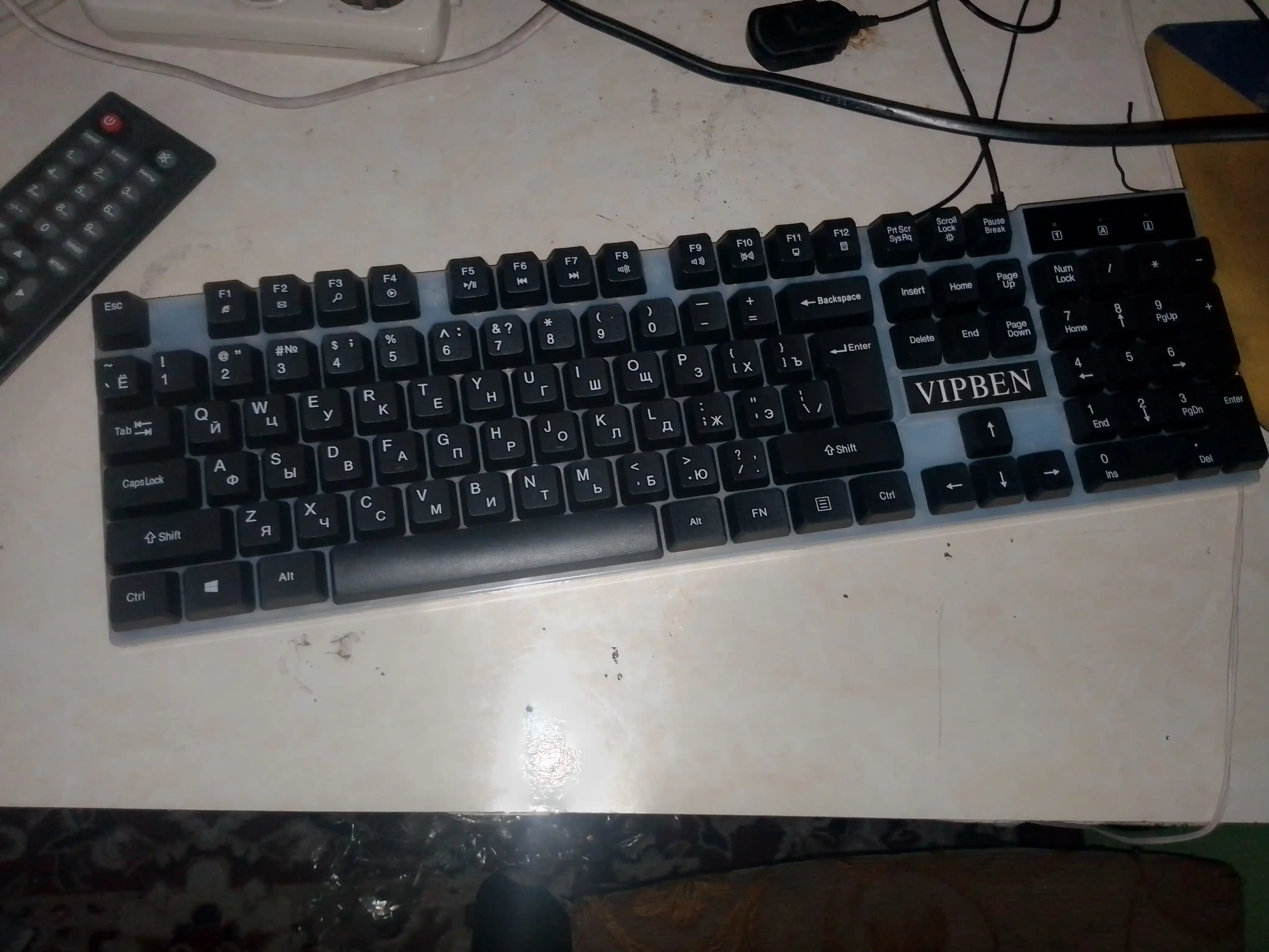 Игровая клавиатура и мышь F83, с RGB подсветкой, с LED освещением, для игр, проводная