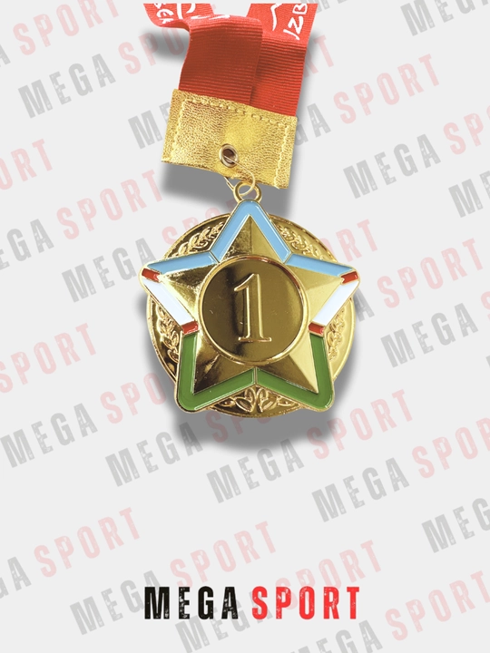 Tasmadagi metall medal, 1-o'rin oltin, 2-o'rin kumush, 3-o'rin bronza
