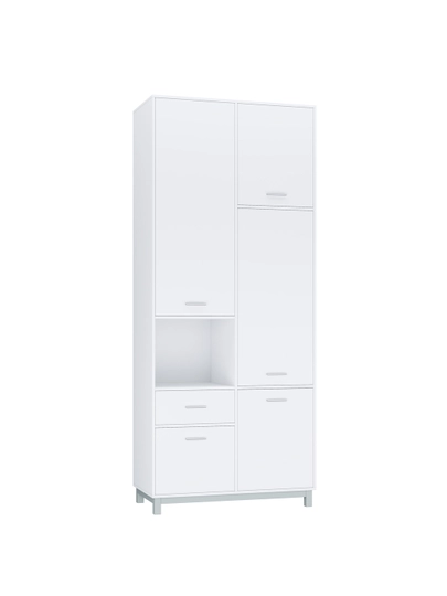 Шкаф двухсекционный Polini kids Mirum 2320, белый — POLINI-MR2330