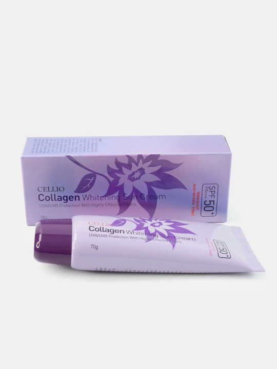 Солнцезащитный крем Cellio 50+SPF, уход и увлажнение, 70 г - 