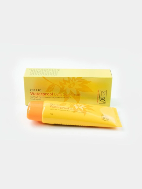 Солнцезащитный крем Cellio 50+SPF, уход и увлажнение, 70 г - 