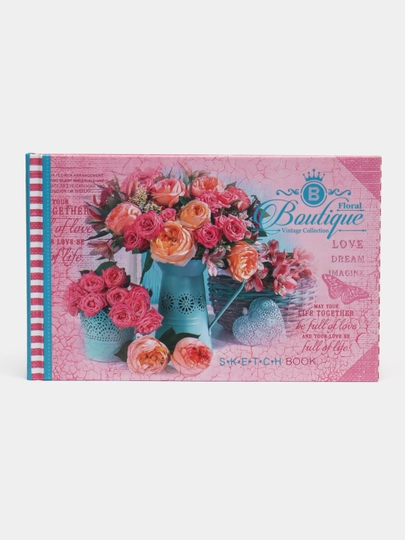 Скетчбук 7БЦ, 197х124мм, 36л, бумага офсетная 120 г/м2, диз.21516