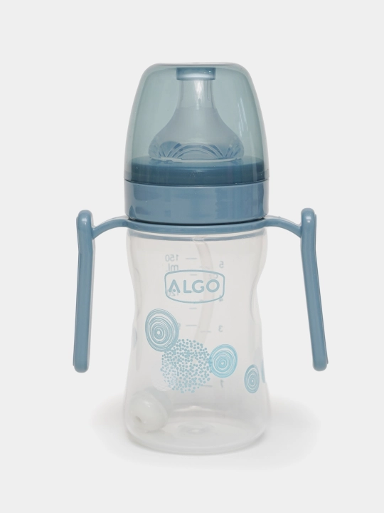Chaqaloqlar uchun tutqichli butilka, oziqlantirish uchun ALGO, 120 ml - 