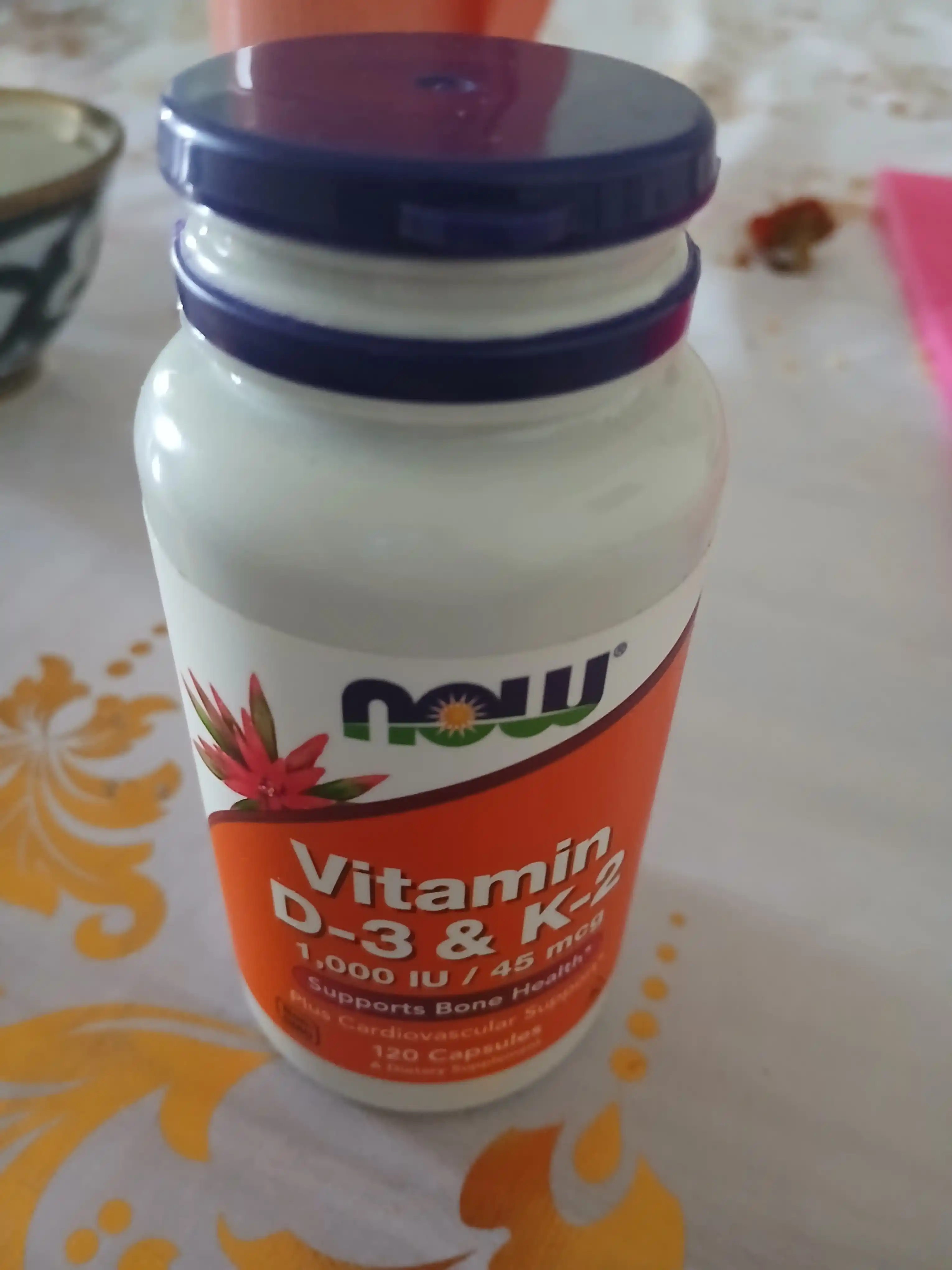 D3 + K2 NOW Foods vitaminlari - mustahkam suyaklar va sog'lom yurak uchun, 120 ta kapsula