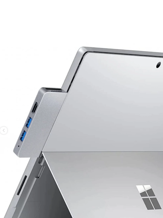 Surface Pro 8/9/10 uchun kop funksiyali hub: HDMI, 2 USB-A, Type-C, SD/TF karta oqish