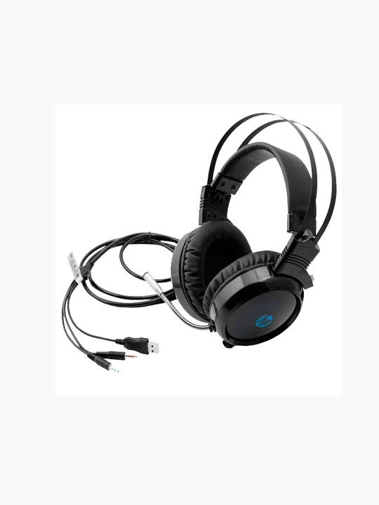 Simli, o'yin quloqchinlar, HP h120 eshitish vositasi, mikrofon va Jek 3'5+ USB nuri bilan