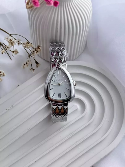 Женские наручные часы BVLGARI на любой стиль, в подарочной упаковке — LWATCHS-0000009-БЕЛЫЙ