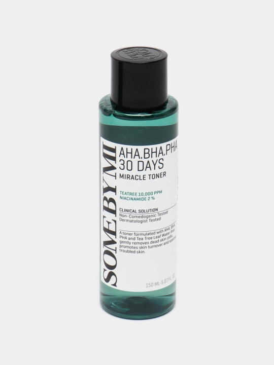 Muammoli teri uchun toner AHA BHA PHA, 30 Days Miracle Toner, niatsinamid, 150 ml - 