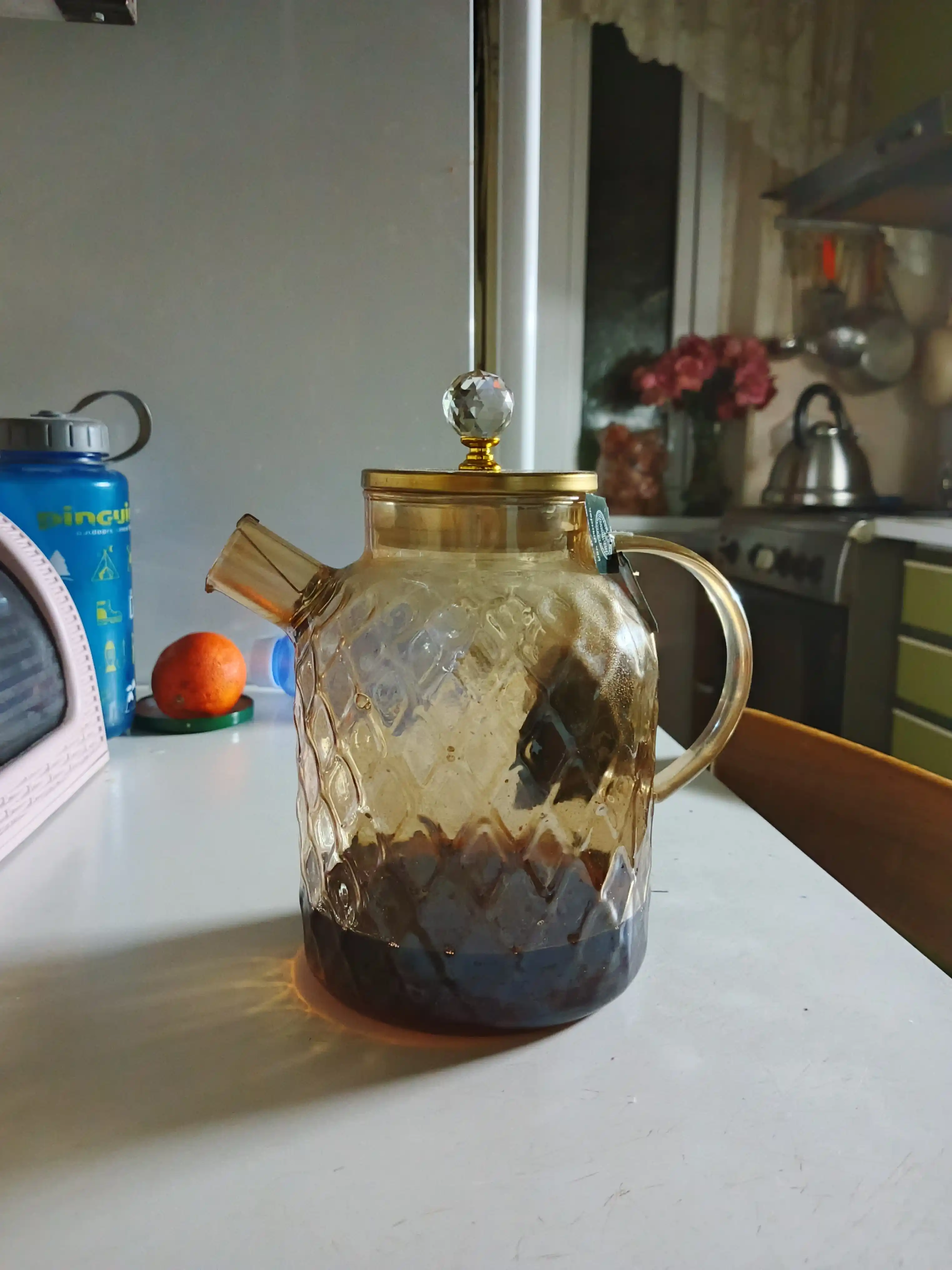 Choynak shisha choy damlanadigan metall qopqoqli, choynak, issiqqa chidamli  choynak