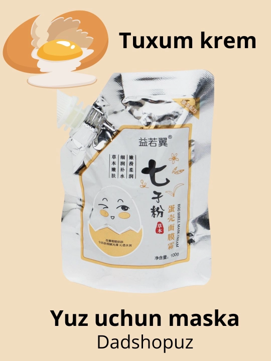 Yuz uchun tuxumli niqob, niqob, yuz yuvish vositasi