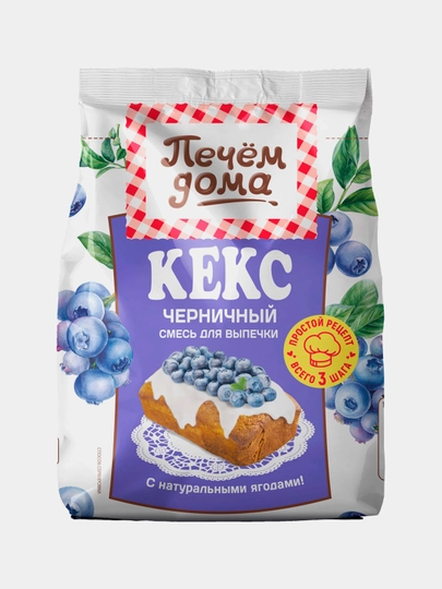 Смесь для выпечки, Печём дома, кекс черничный, 300 г — РУССКИЙ-P17D800