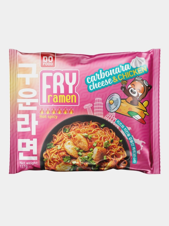 Tez tayyorlanadigan lapsha, FRY Ramen, karbonar pishlog‘i, tovuq ta’mi bilan, 111 g - 