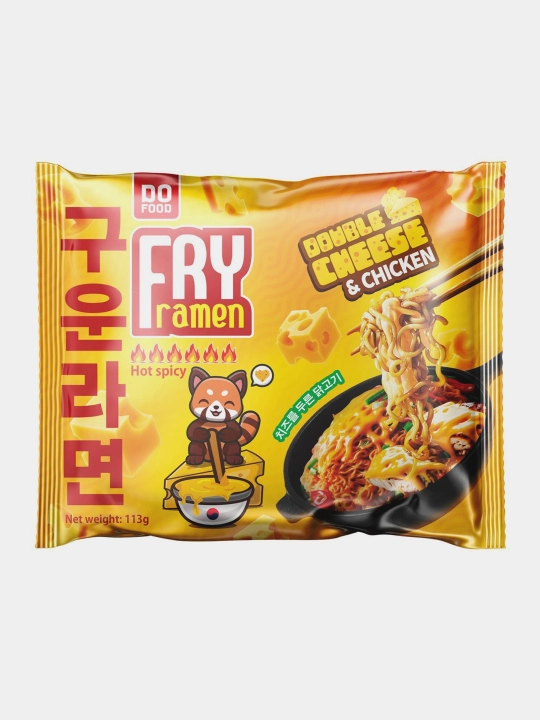 Tez tayyorlanadigan lapsha FRY Ramen, tovuq ta’mli qo‘shaloq pishloq, 113 g - 