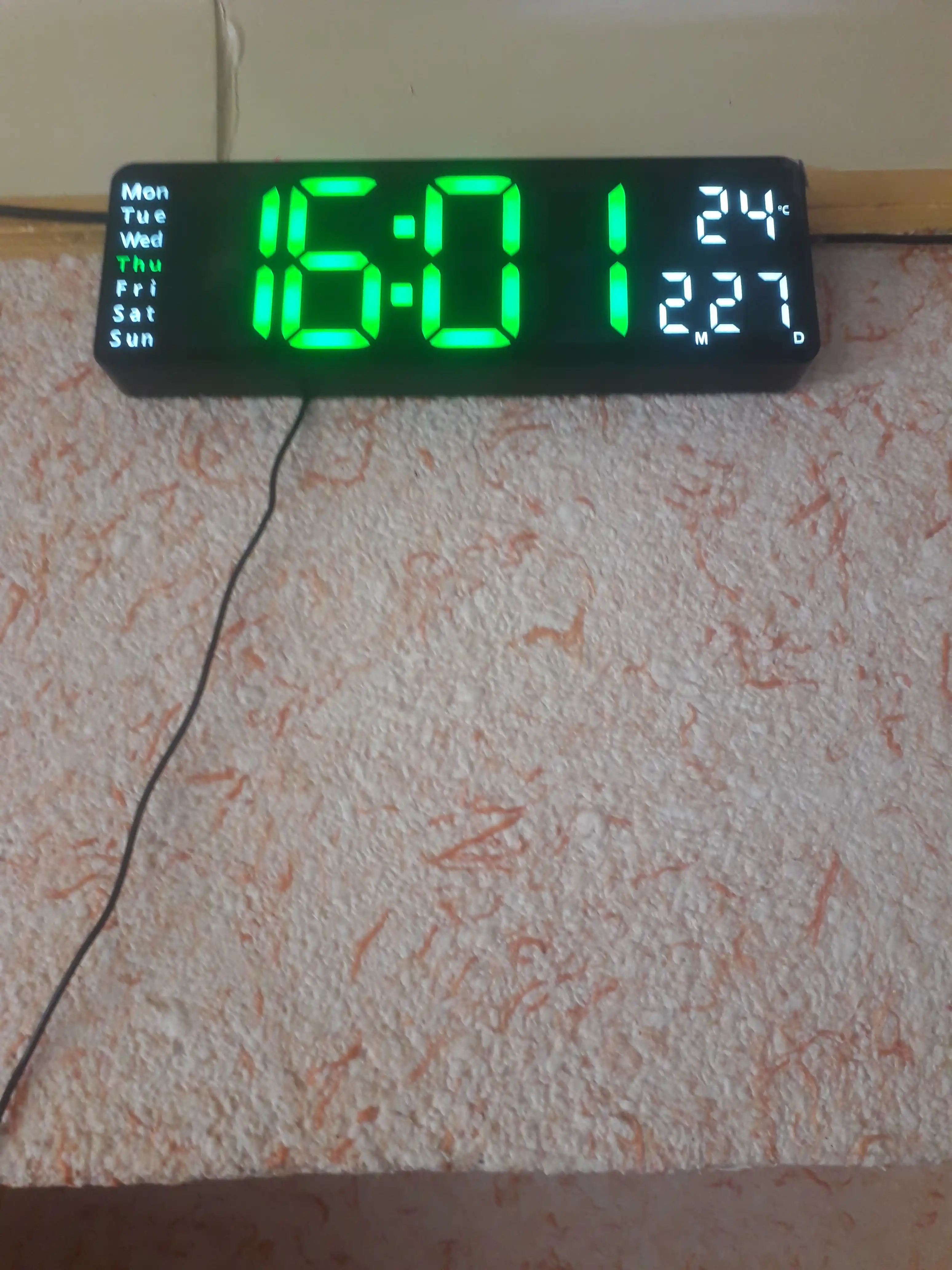 Elektron stol soati, budilnik, kalendar, xona harorati o'lchovchi, aqlli soat