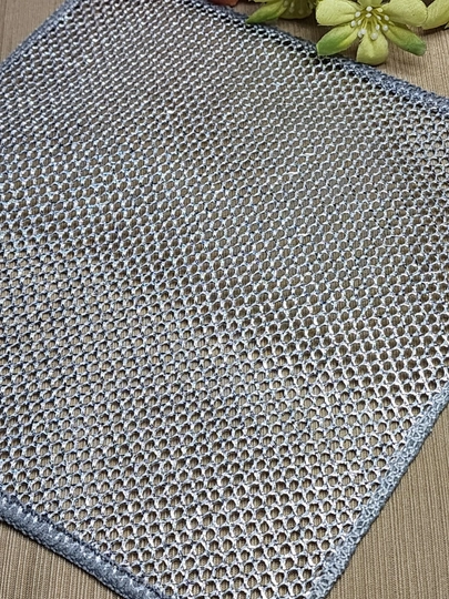 Metall to'rli latta, mikrofiber latta, idish, oshxona va hammom tozalash uchun