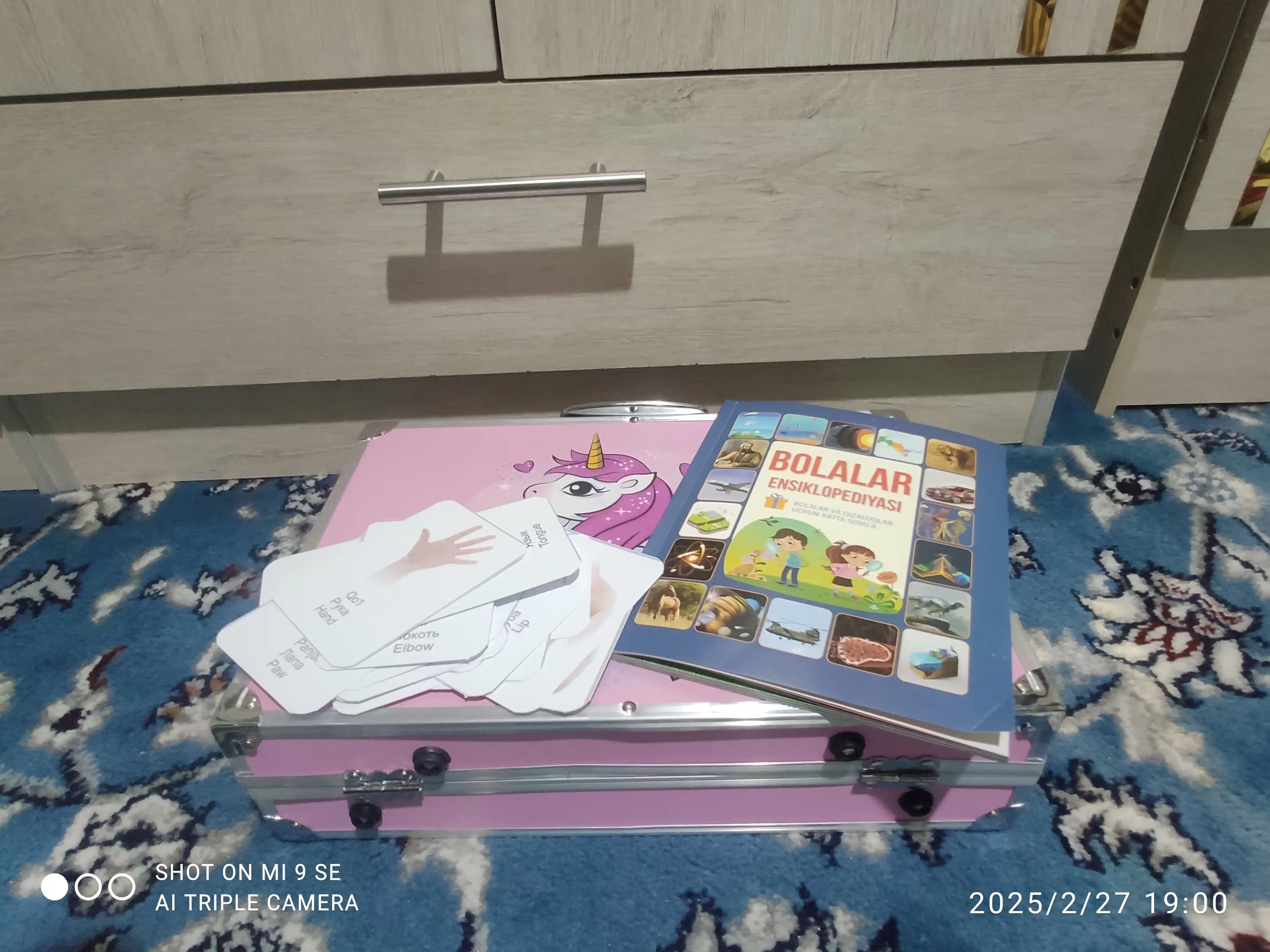Bolalar uchun predmet nomlarini orgatishga moljallangan kartalar