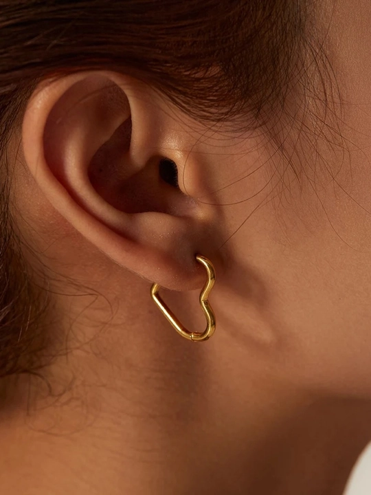Серьги прямоугольные, сердце, клевер, бижутерия, женские