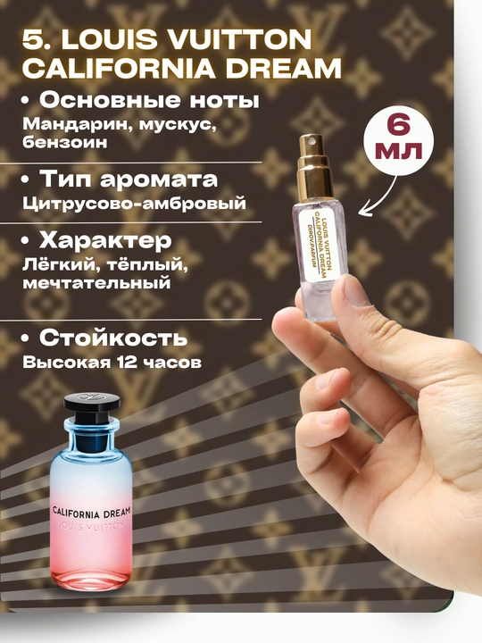 LOUIS VUITTON набор мужских духов из 5 штук, 6 мл в флаконе