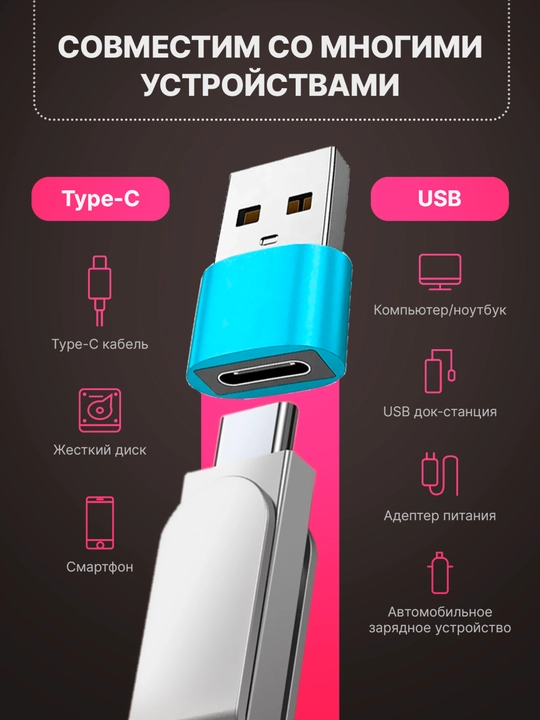 USB Type-C dan USB-A otg adapteri