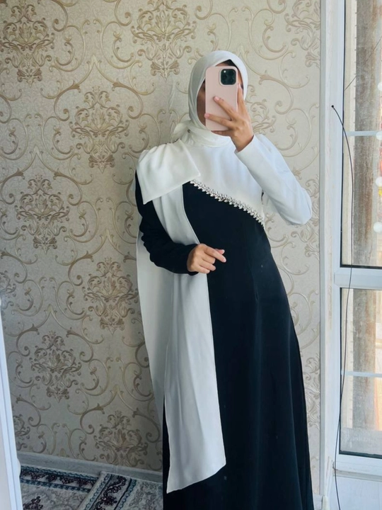 Bayramona ayollar ko'ylagi sholk mato, hamma faslga mos