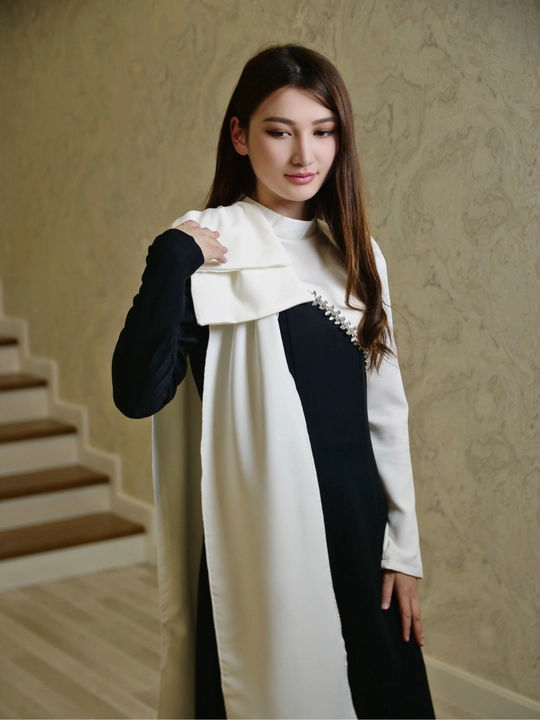 Bayramona ayollar ko'ylagi sholk mato, hamma faslga mos