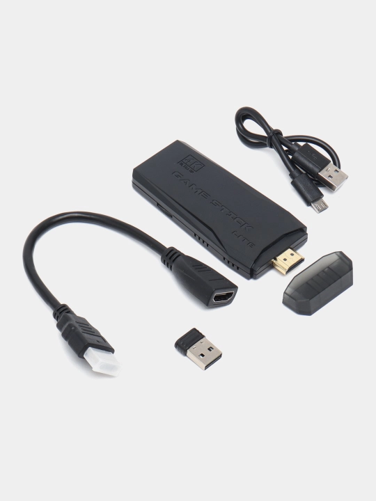 "GameStick Lite" o'yin konsoli 64 GB, 4K Ultra HD, 2 geympad, 10000 retro o'yinlar
