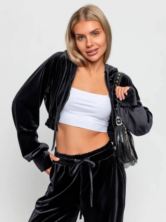 Костюм женский велюровый спортивный, двойка, Pure Bloom