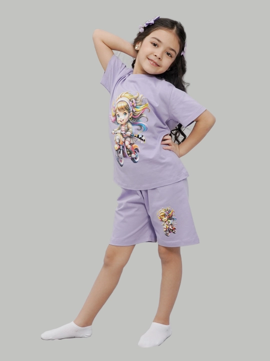 Футболка и шорты для девочек 5-8 лет, CHASTE