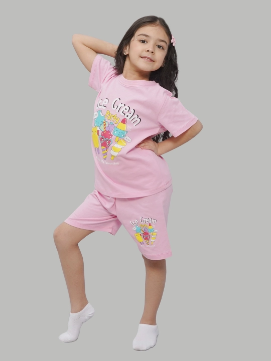 Футболка и шорты для девочек 5-8 лет, CHASTE - 
