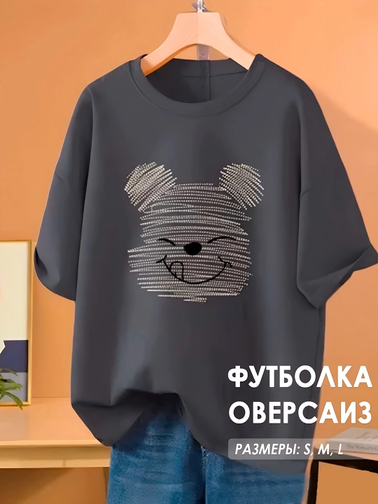 Ayollar va qizlar uchun oversayz Futbolkasi Flower Stripe Tee - 