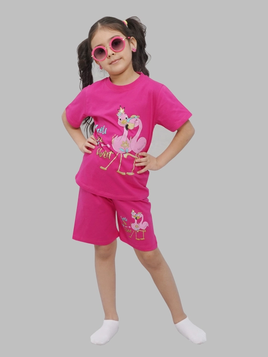 Футболка и шорты для девочек 5-8 лет, CHASTE - 