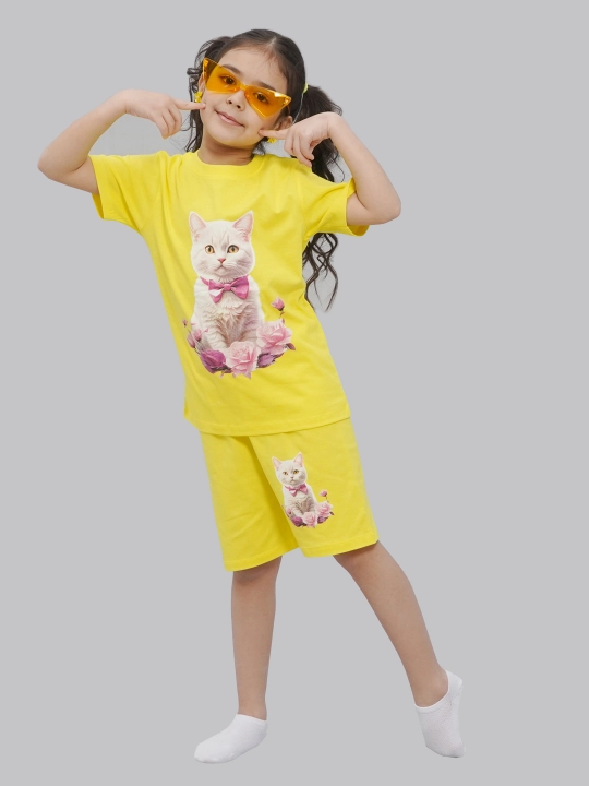 Футболка и шорты для девочек 5-8 лет, CHASTE