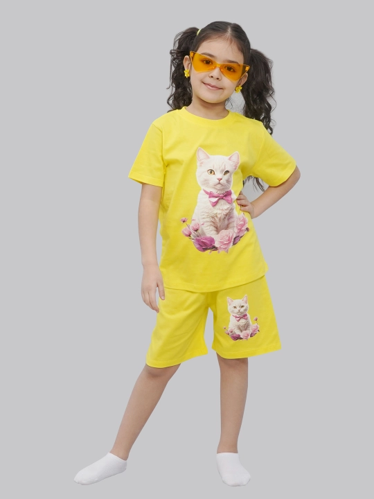 Футболка и шорты для девочек 5-8 лет, CHASTE