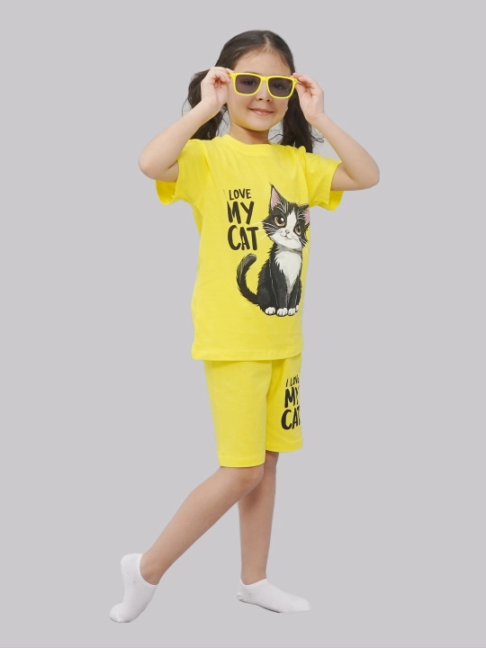 Футболка и шорты для девочек 5-8 лет, CHASTE