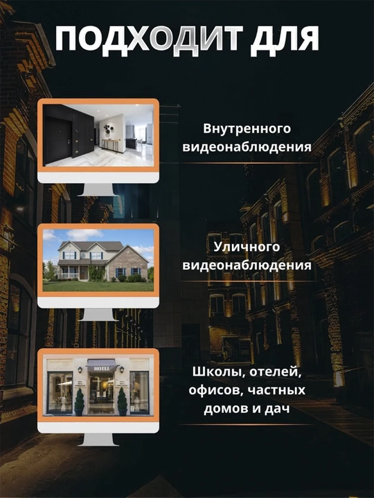 Камера видеонаблюдения WI-FI, с двойным объективом, уличная, ночная съемка