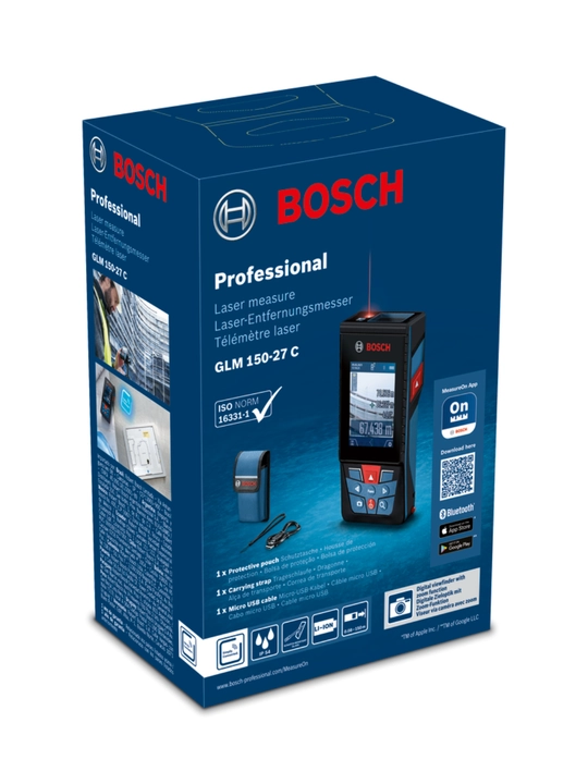 Lazerli masofa o'lchagich GLM 150-27 C BOSCH Professional