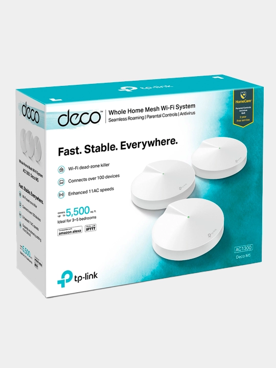 Deco M5 (1-2-3 pack) AC1300 Mesh Wi-Fi система - 