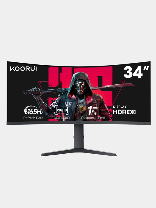 Игровой монитор ZIFFLER Curved 34GM1000-34" 3K WQHD,панель VA с подставкой RGB,165Гц,R1000