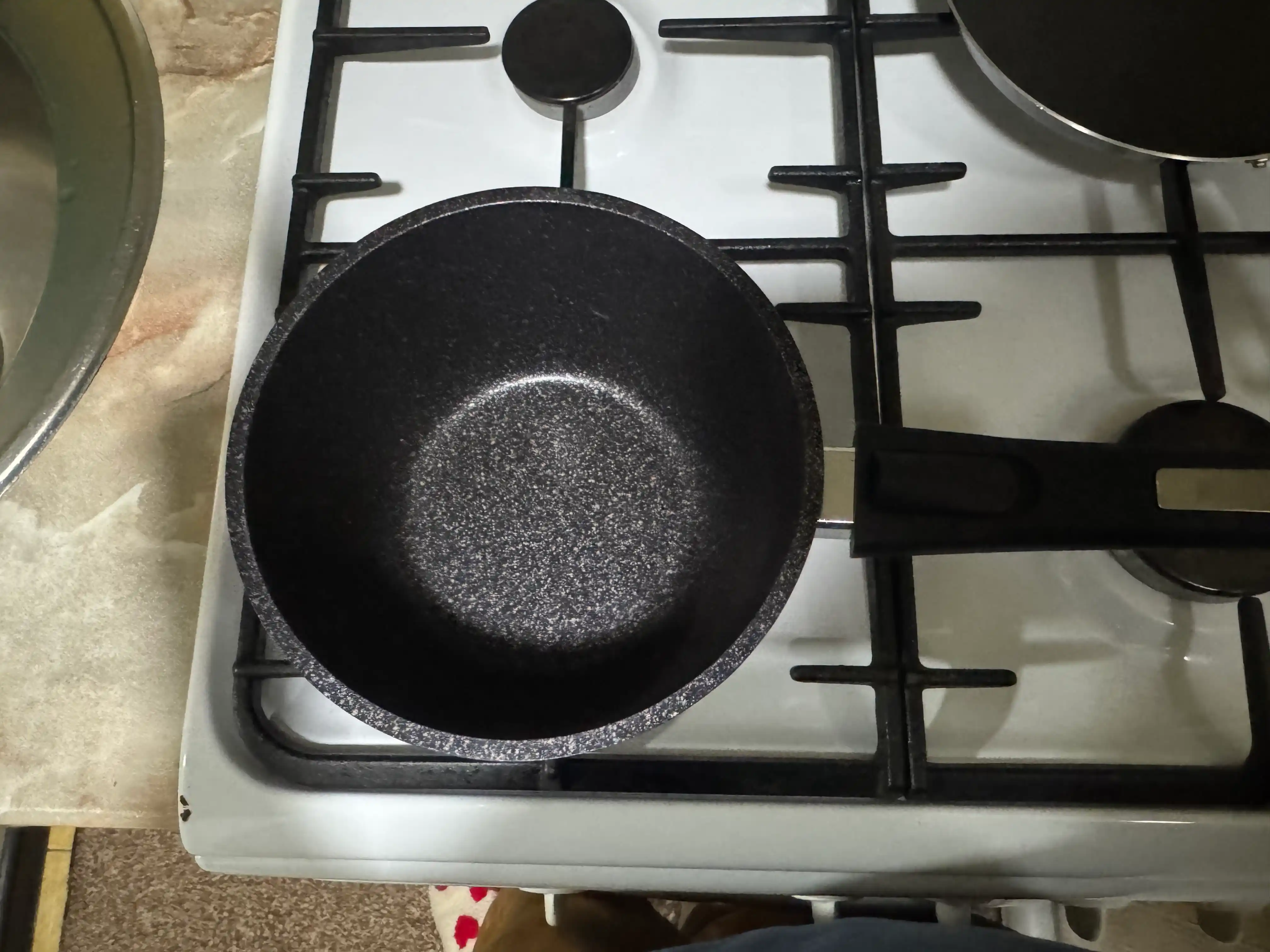 Ковш со съёмной ручкой и крышкой, посуда бренда Мечта, серия Granit Star ultra