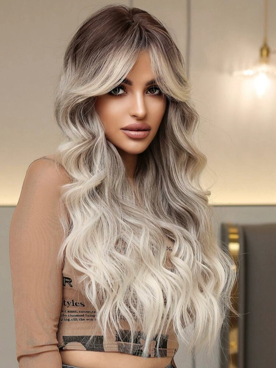 Ombre Luxe – uzun to‘lqinli, tabiiy effektli parik - 