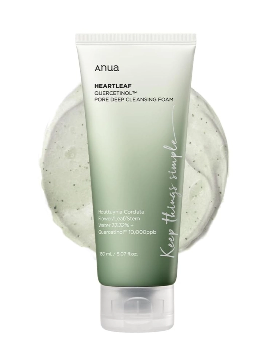 Пенка-скраб с для очищения пор Anua Heartleaf Quercetinol Pore Deep Cleansing Foam